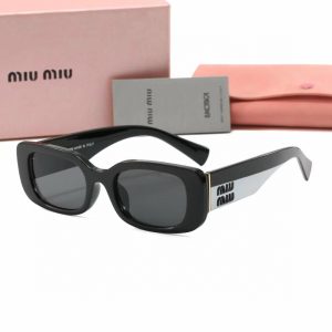 Miu Miu Butterfly Acetate Sunglass in Black