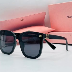 Miu Miu Square Frame Butterfly Sunglasses in Black