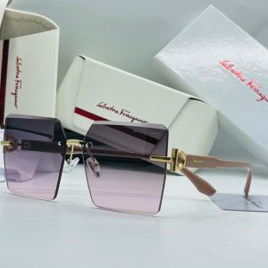 Ferragamo Oversized Rectangular Sunglasses