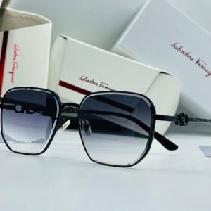 Ferragamo FE1-85 Square Metal Sunglasses