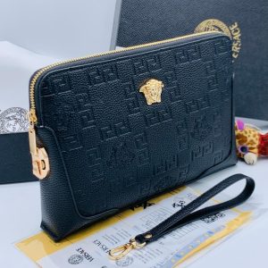 Versace Textured Leather Armpit Purse