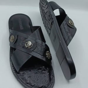 Roberto Cavalli Logo Dual Strap Sandals
