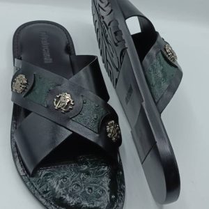 Roberto Cavalli Logo Dual Strap Sandals