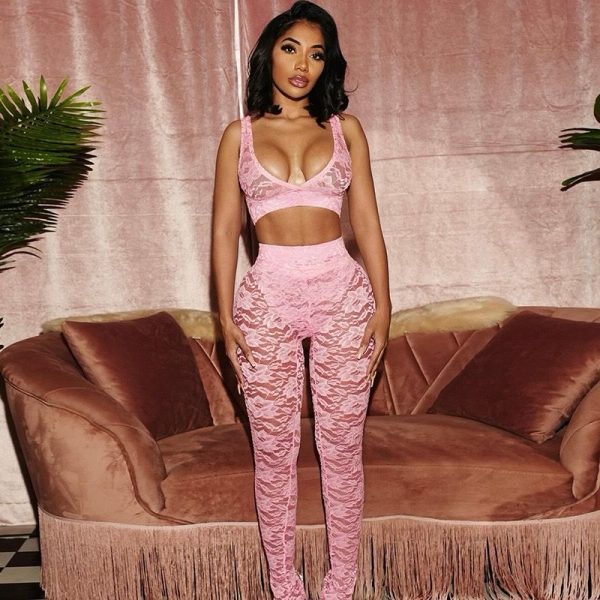 Ruby Canarri Bralette Two-Piece Mesh Set
