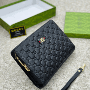 Gucci Imprint Leather Armpit Purse