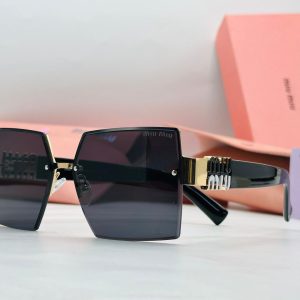 Miu Miu SMU720 Wide Frame Rimless Square Sunglass
