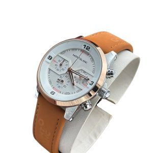 Montblanc Tan Leather Chronograph Watch