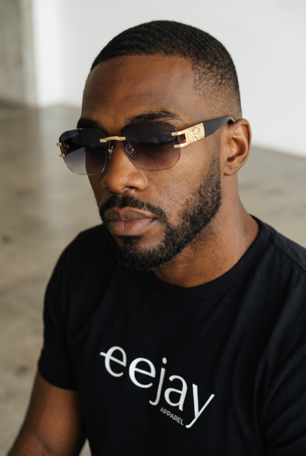 Versace Rimless Rectangle Sunglasses